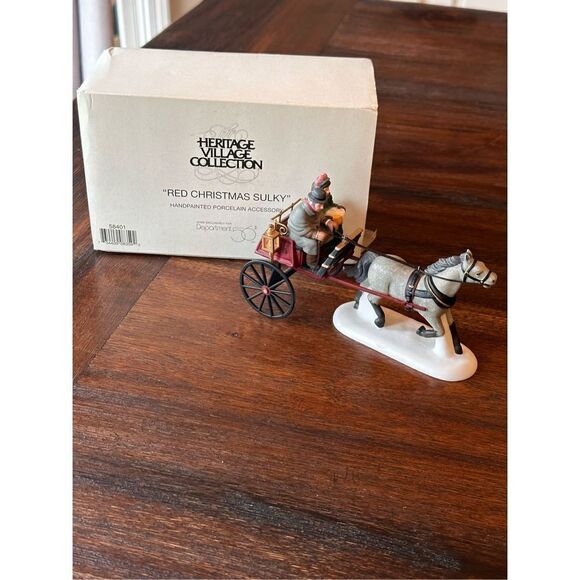 Department 56 Red Christmas Sulky - Picture 3 of 8